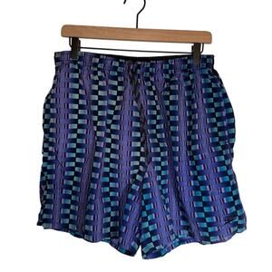 VINTAGE SPEEDO men’s neon spring break vacation resort retro 80s swim trunks L